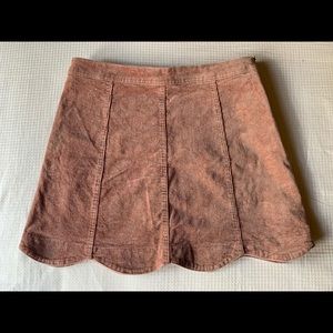 corduroy pink mini skirt